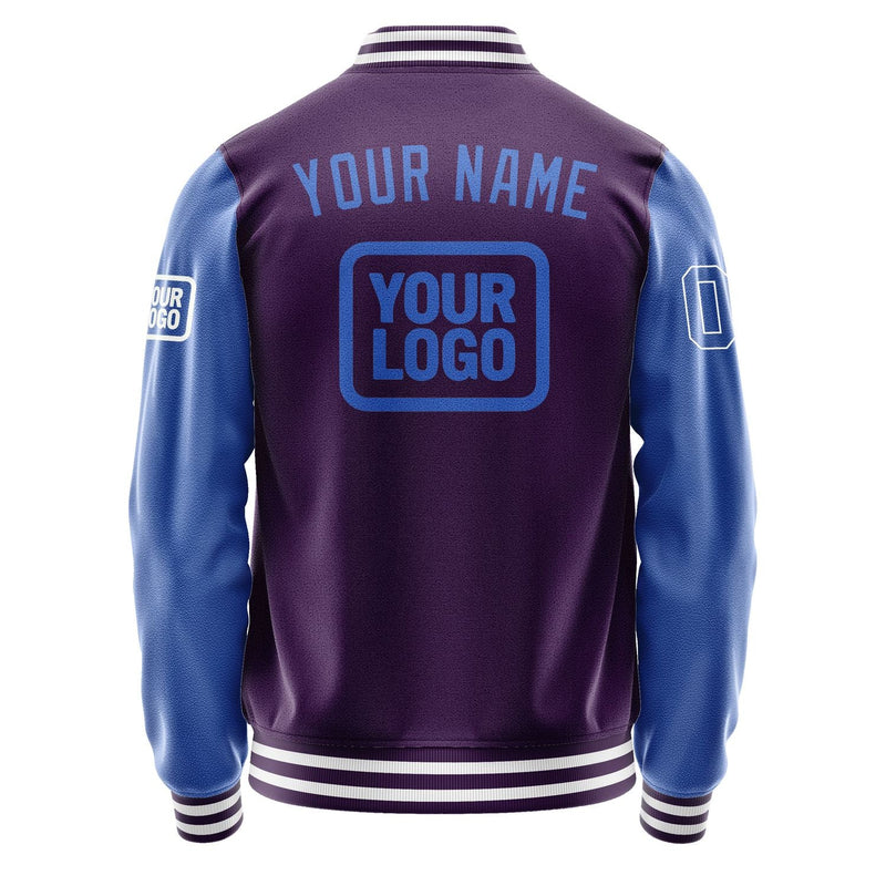 Custom Purple Sky Blue Jacket JA070709071818090918