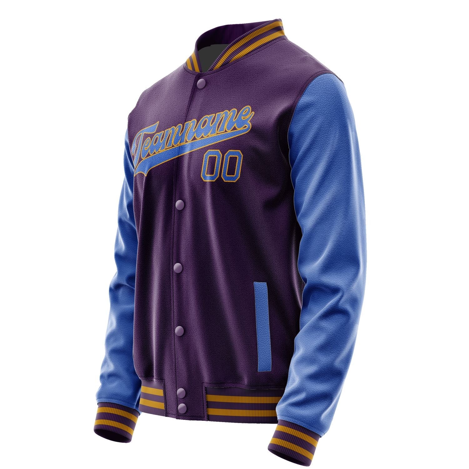 Custom Purple Sky Blue Jacket JA0707090719B31909