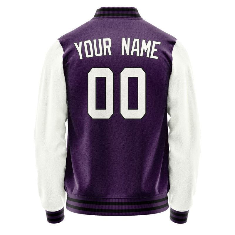 Custom Purple White Jacket JA0707180717B31718