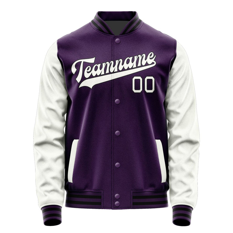 Custom Purple White Jacket JA0707180717B31718