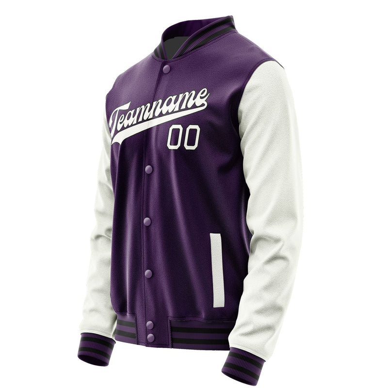 Custom Purple White Jacket JA0707180717B31718