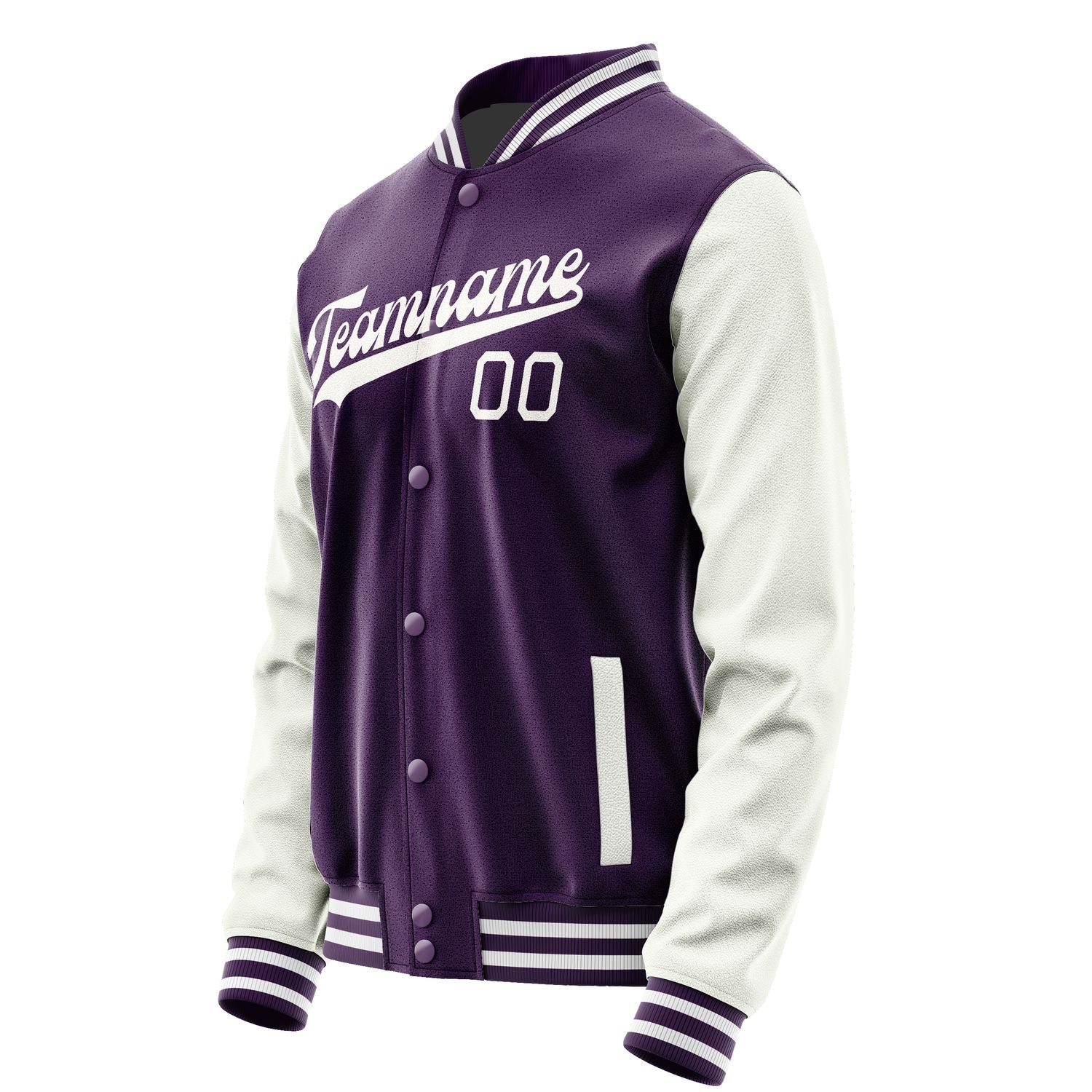 Custom Purple White Jacket JA0707180718B31818
