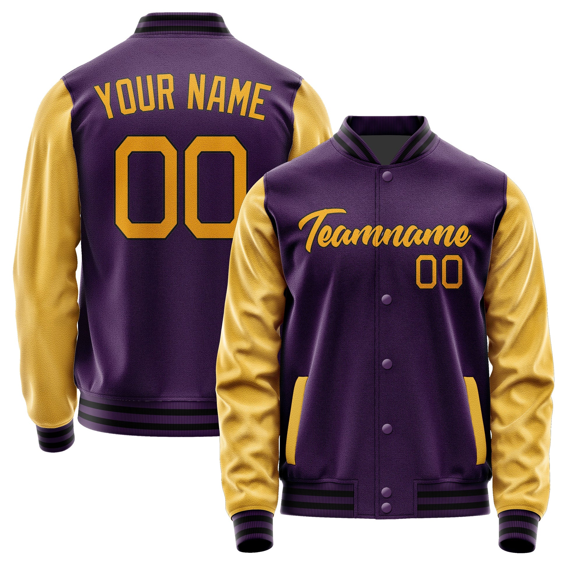 Custom Purple Yellow Jacket JA0707190717B21719