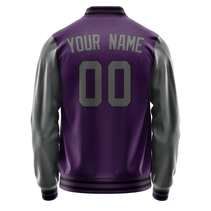 Custom Purple Dark Grey Jacket JA0707200717B31720