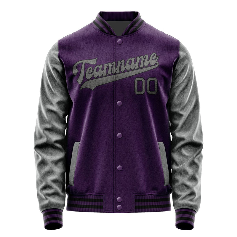 Custom Purple Dark Grey Jacket JA0707200717B31720