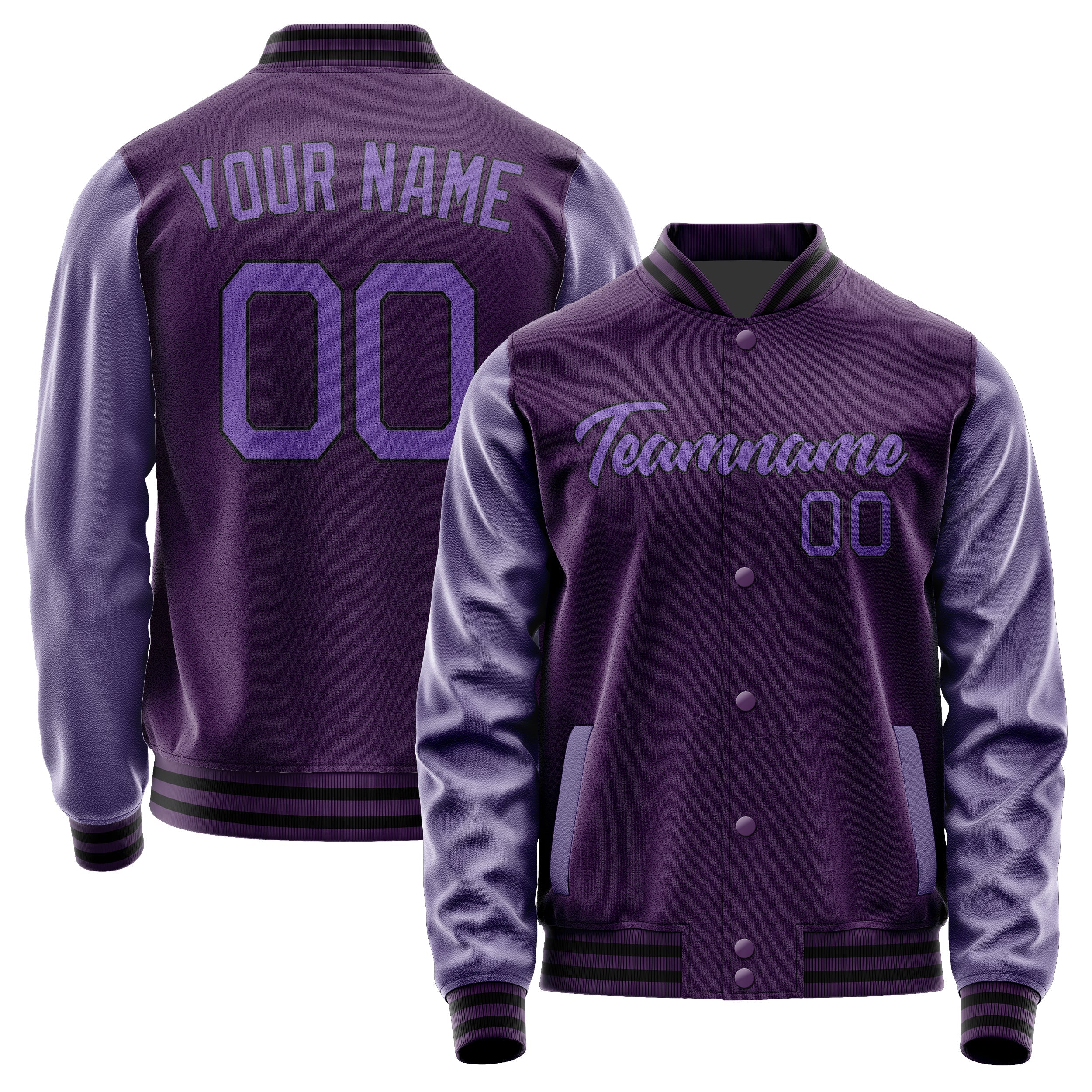 Custom Purple Light Purple Jacket JA0707230717B21723