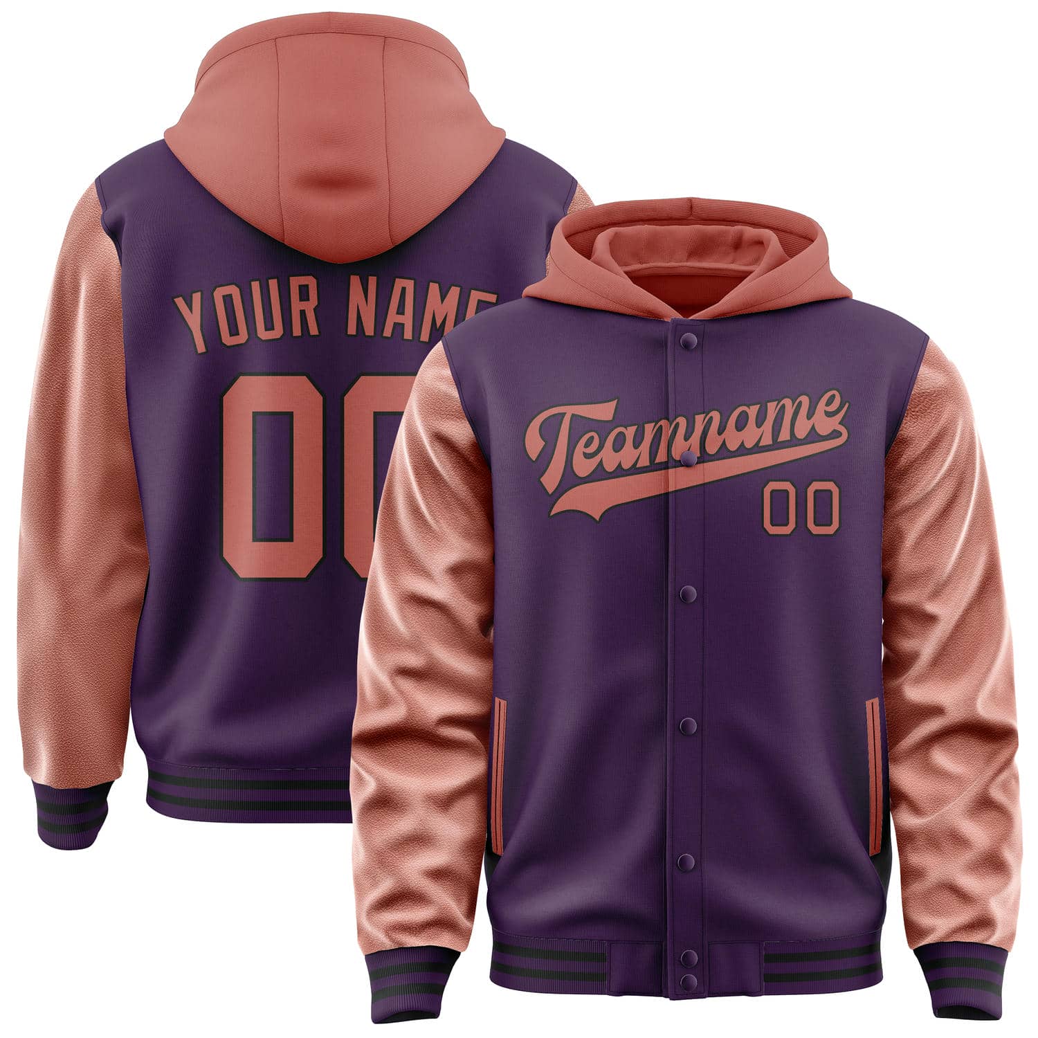 Veste personnalisée Purple Copper Rose