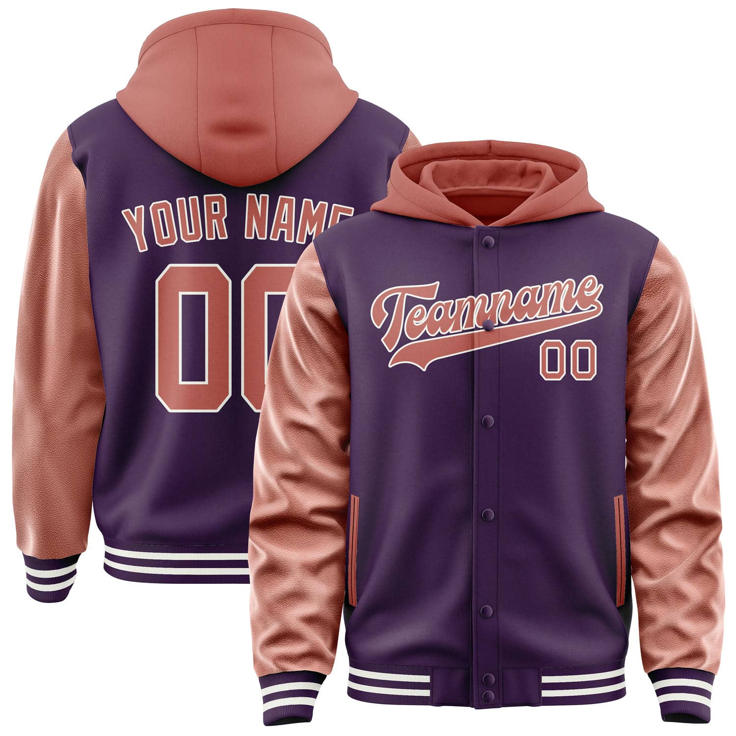 Veste personnalisée Purple Copper Rose