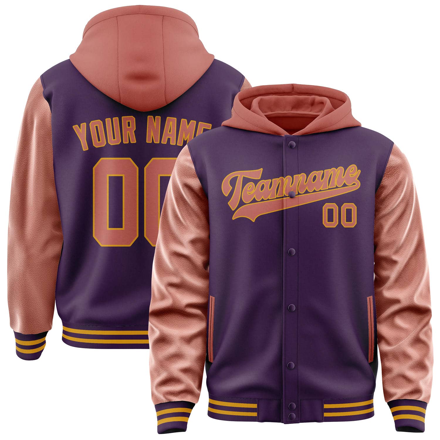 Veste personnalisée Purple Copper Rose