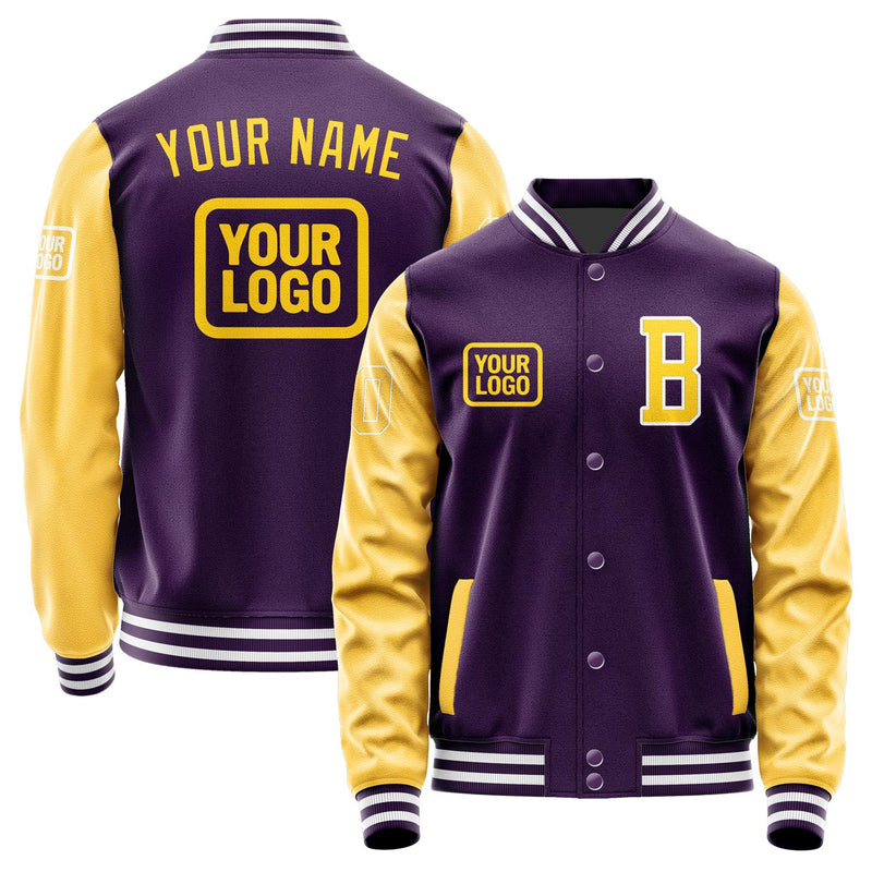 Custom Purple Gold Jacket JA070730071818303018