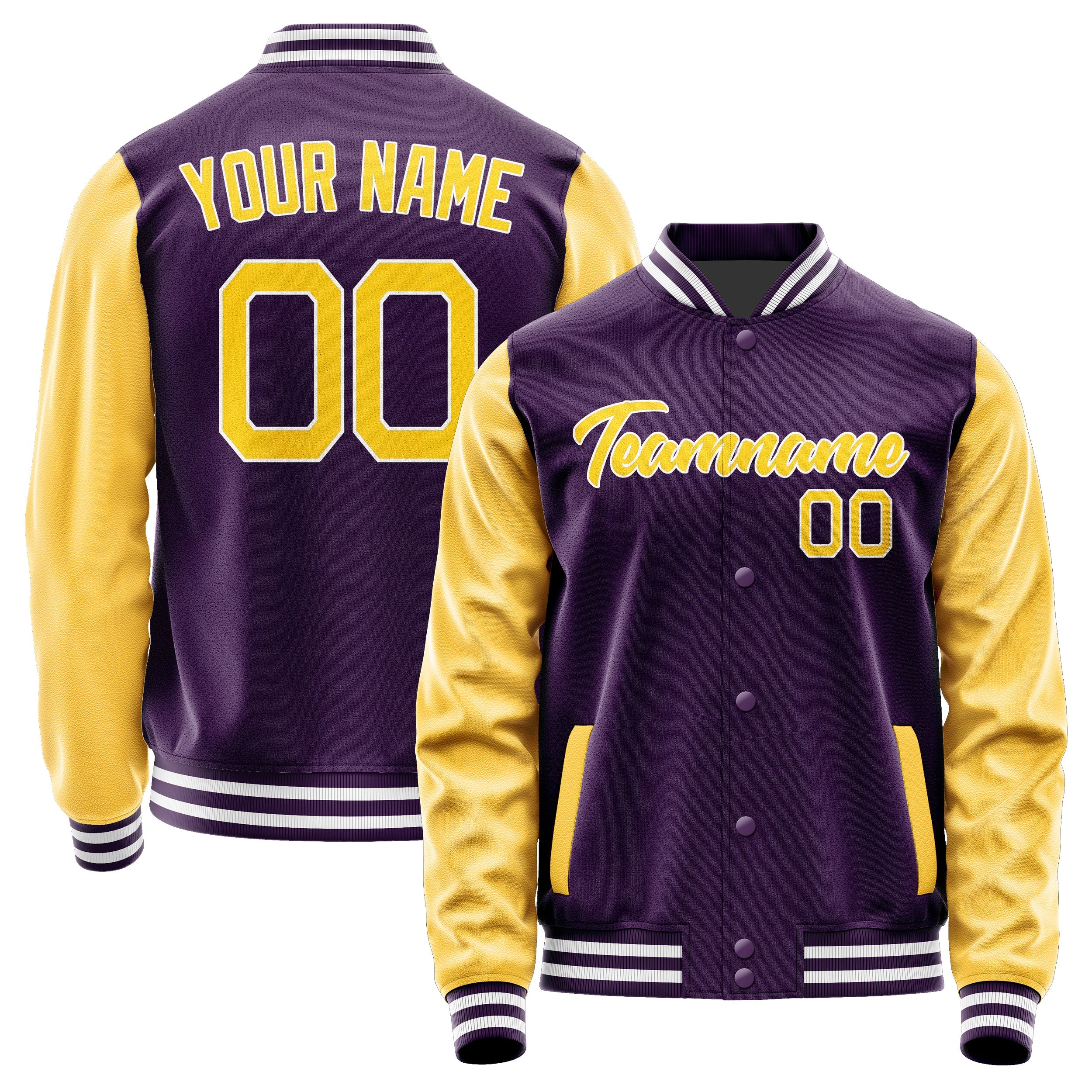 Custom Purple Gold Jacket JA0707300718B21830