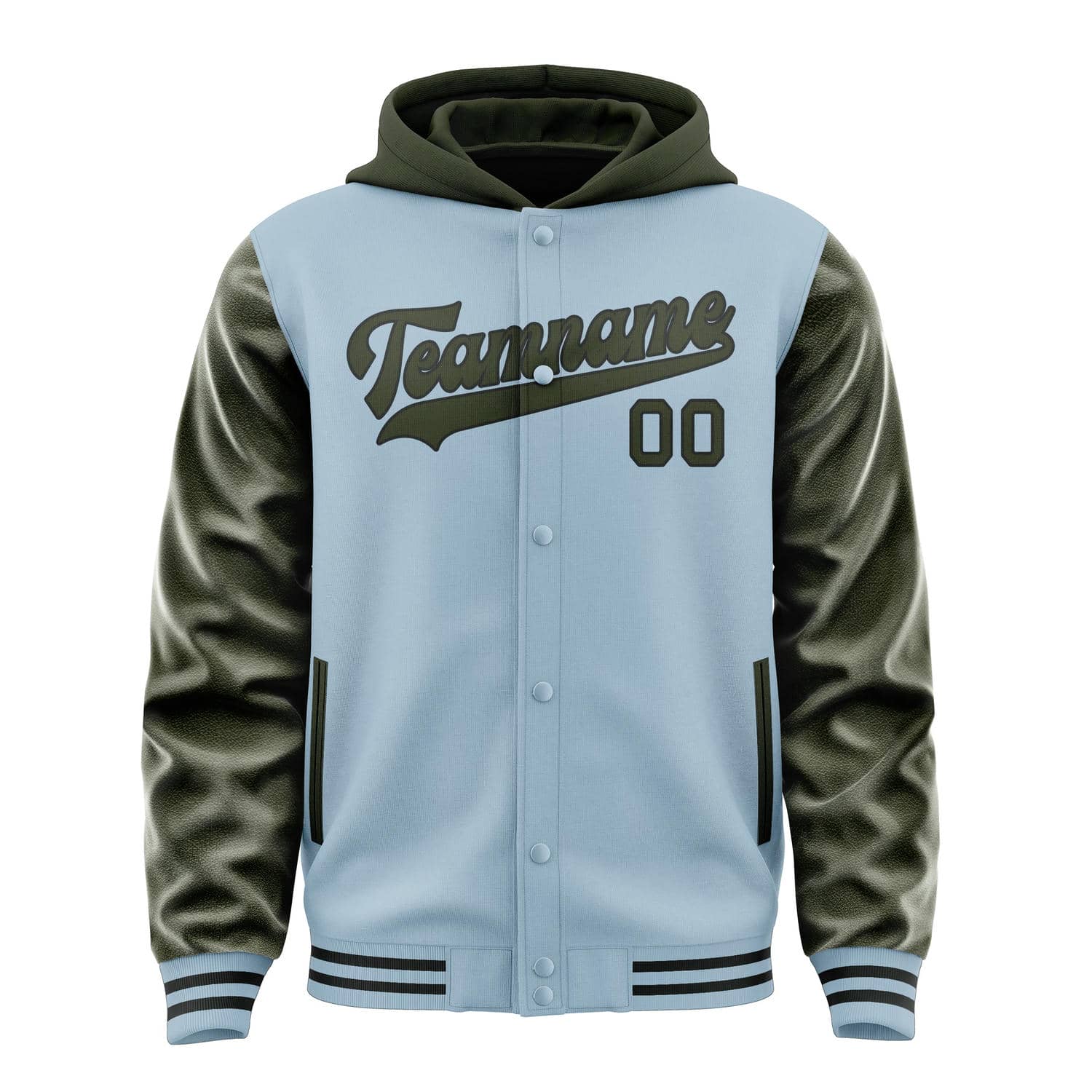 Veste personnalisée bleu clair olive