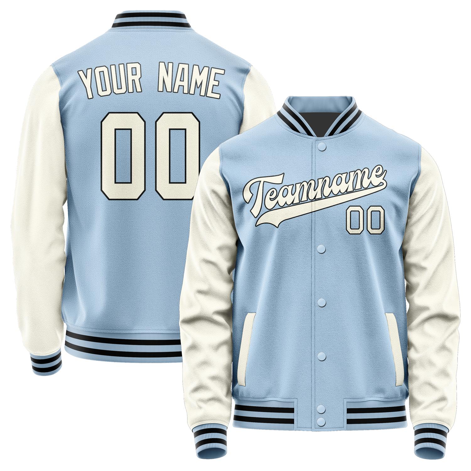Custom Light Blue Cream Jacket JA0808030817B31703
