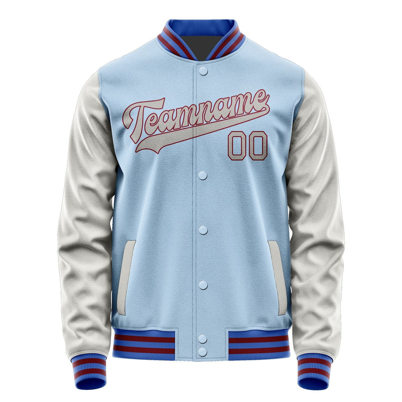 Custom Light Blue Gray Jacket JA0808040915B31504