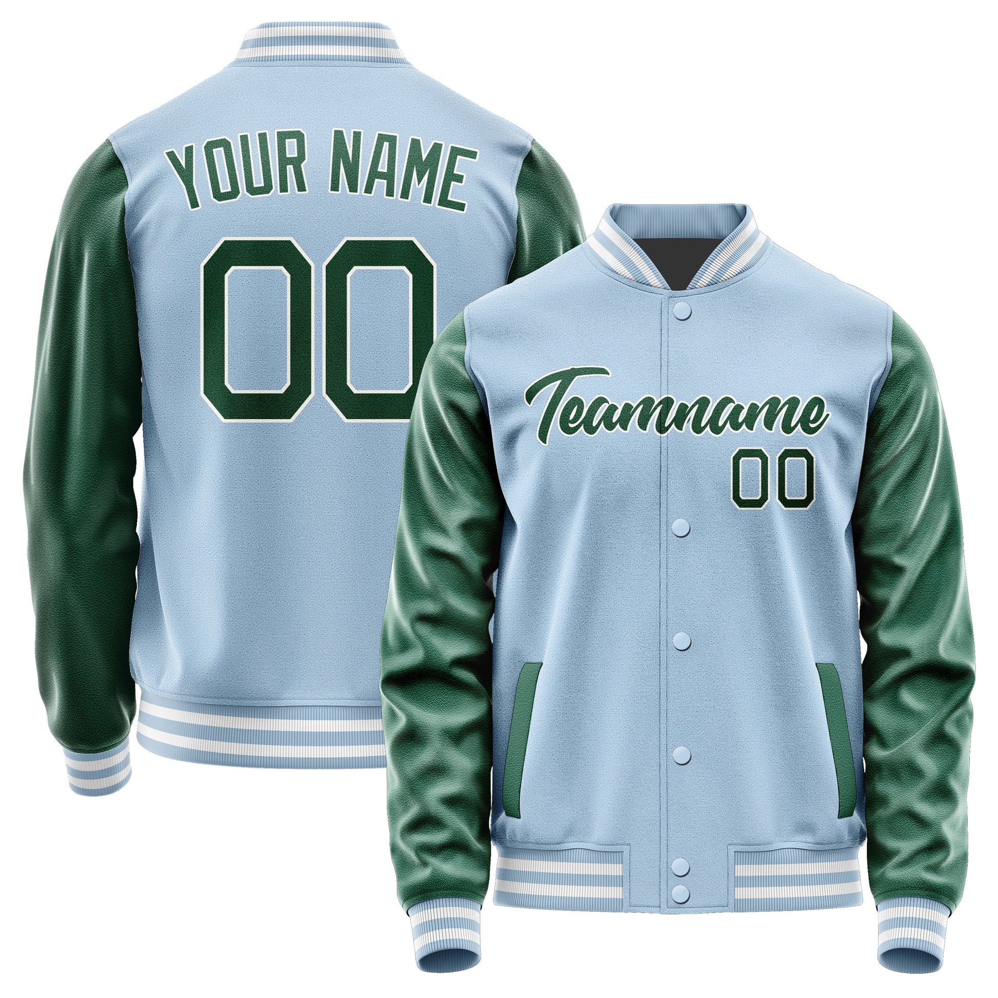 Custom Light Blue Green Jacket JA0808050818B21805