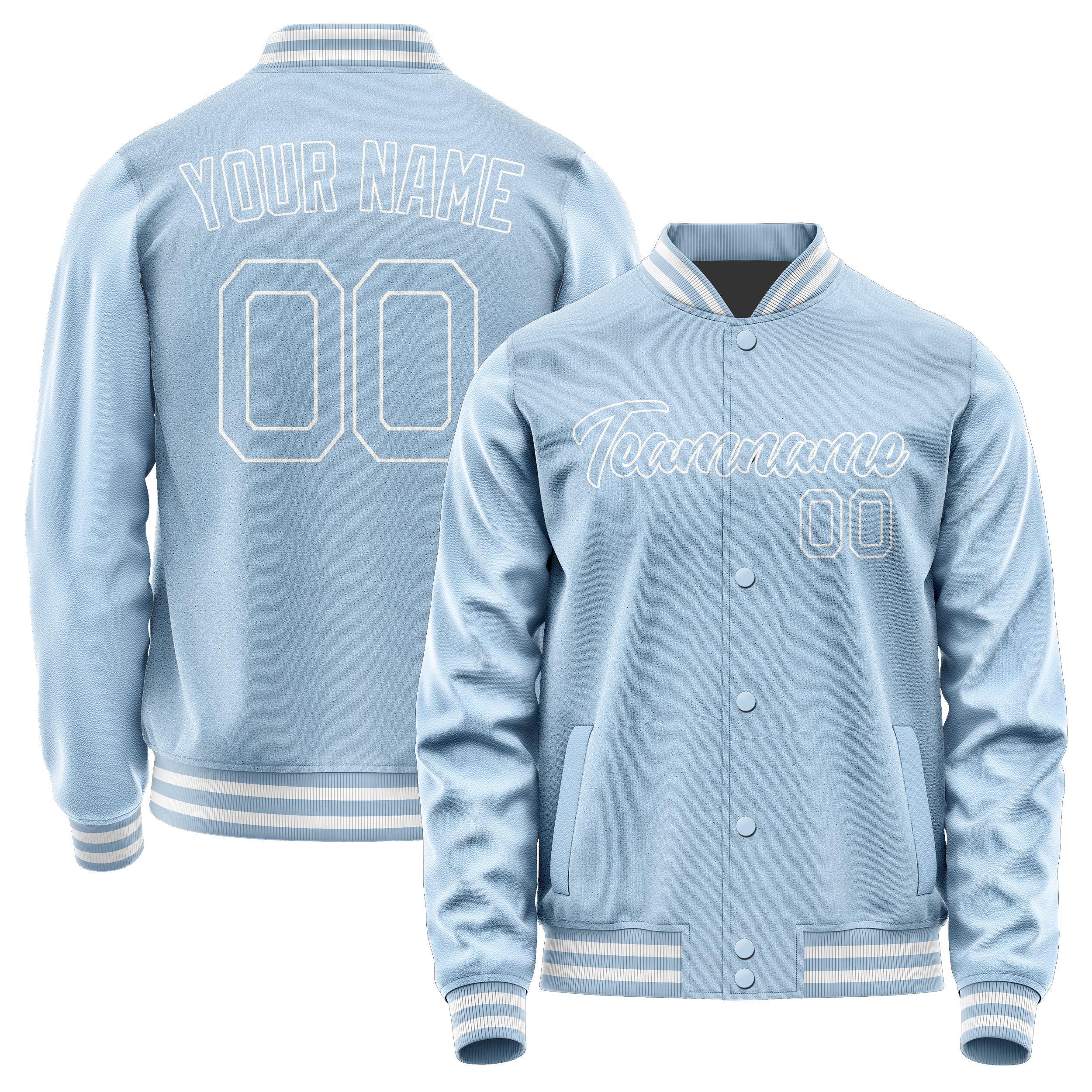 Custom Light Blue Light Blue Jacket JA0808080818B21808