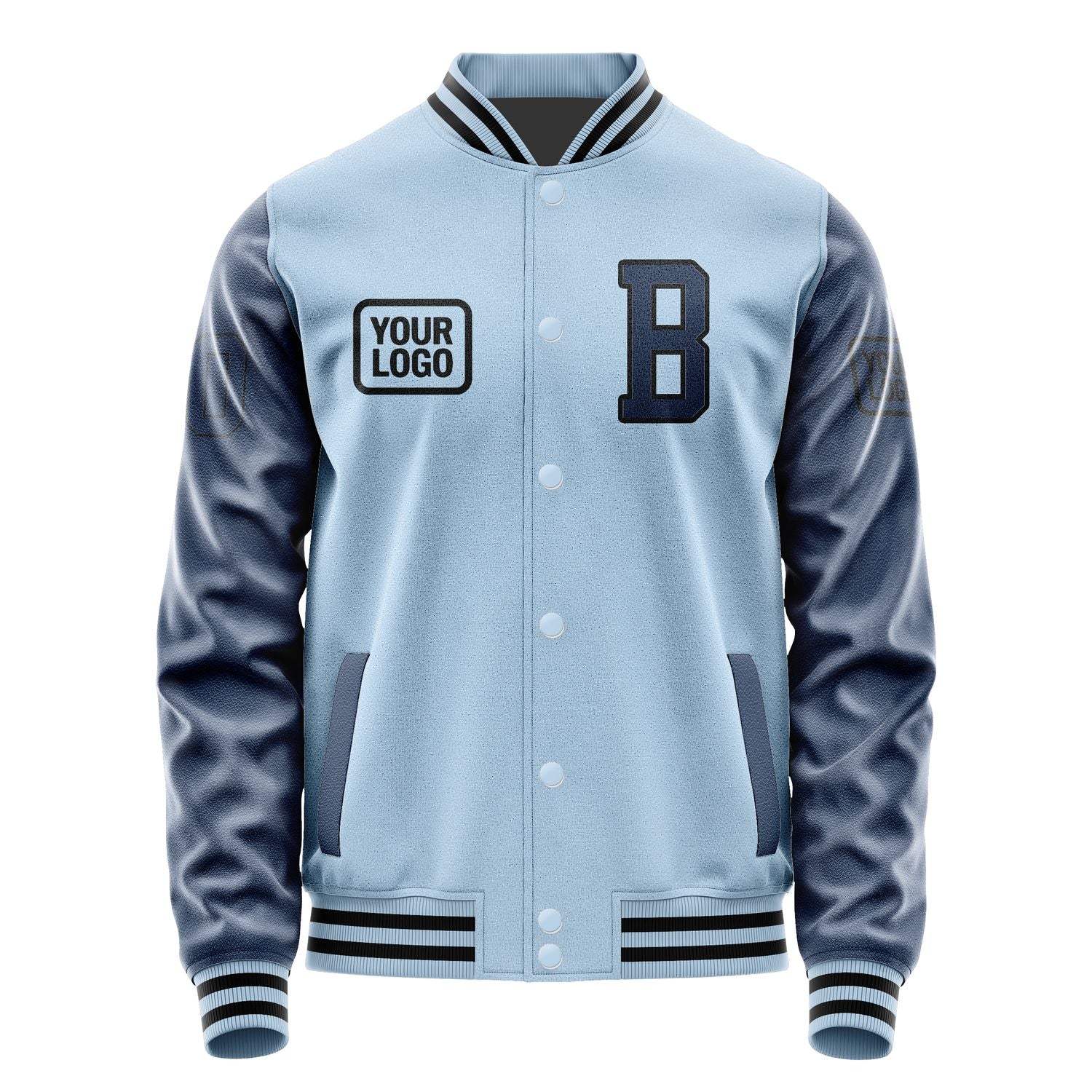 Custom Light Blue Blue Jacket JA080810081717101017