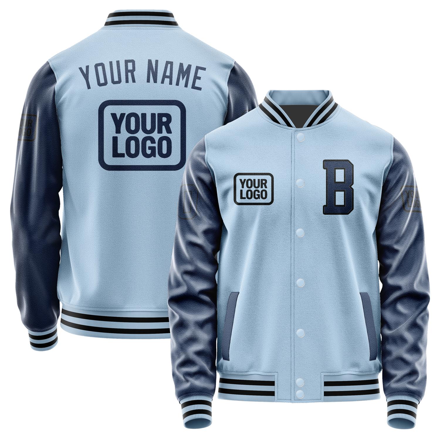 Custom Light Blue Blue Jacket JA080810081717101017