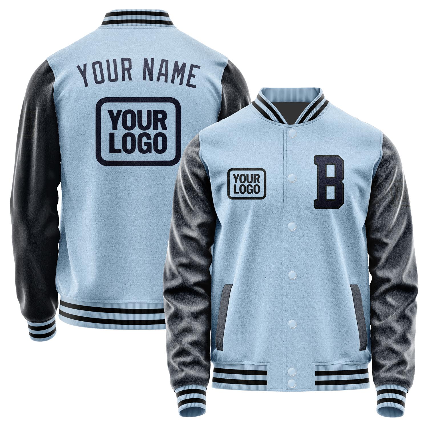 Custom Light Blue Navy Jacket JA080811081717111117