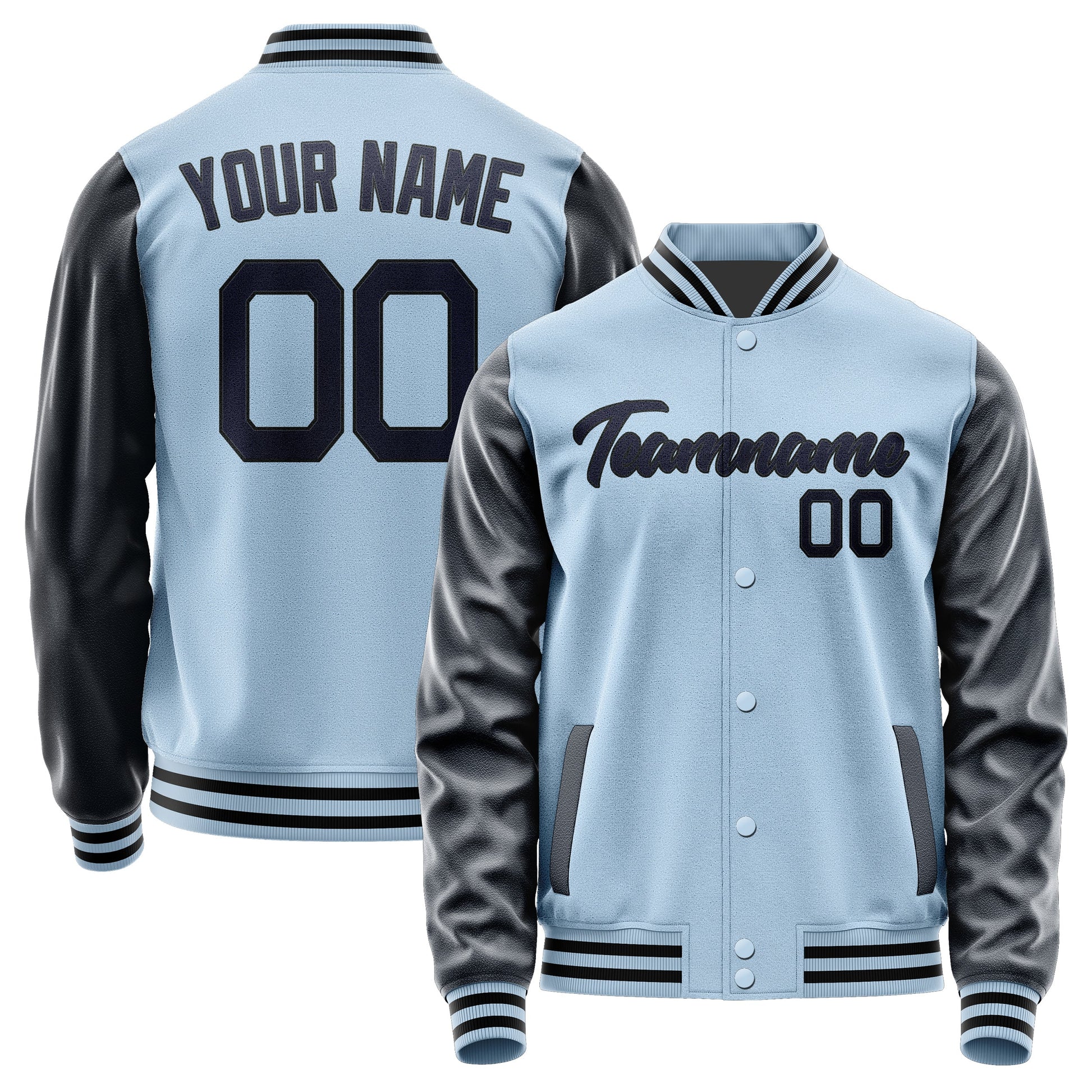 Custom Light Blue Navy Jacket JA0808110817B21711