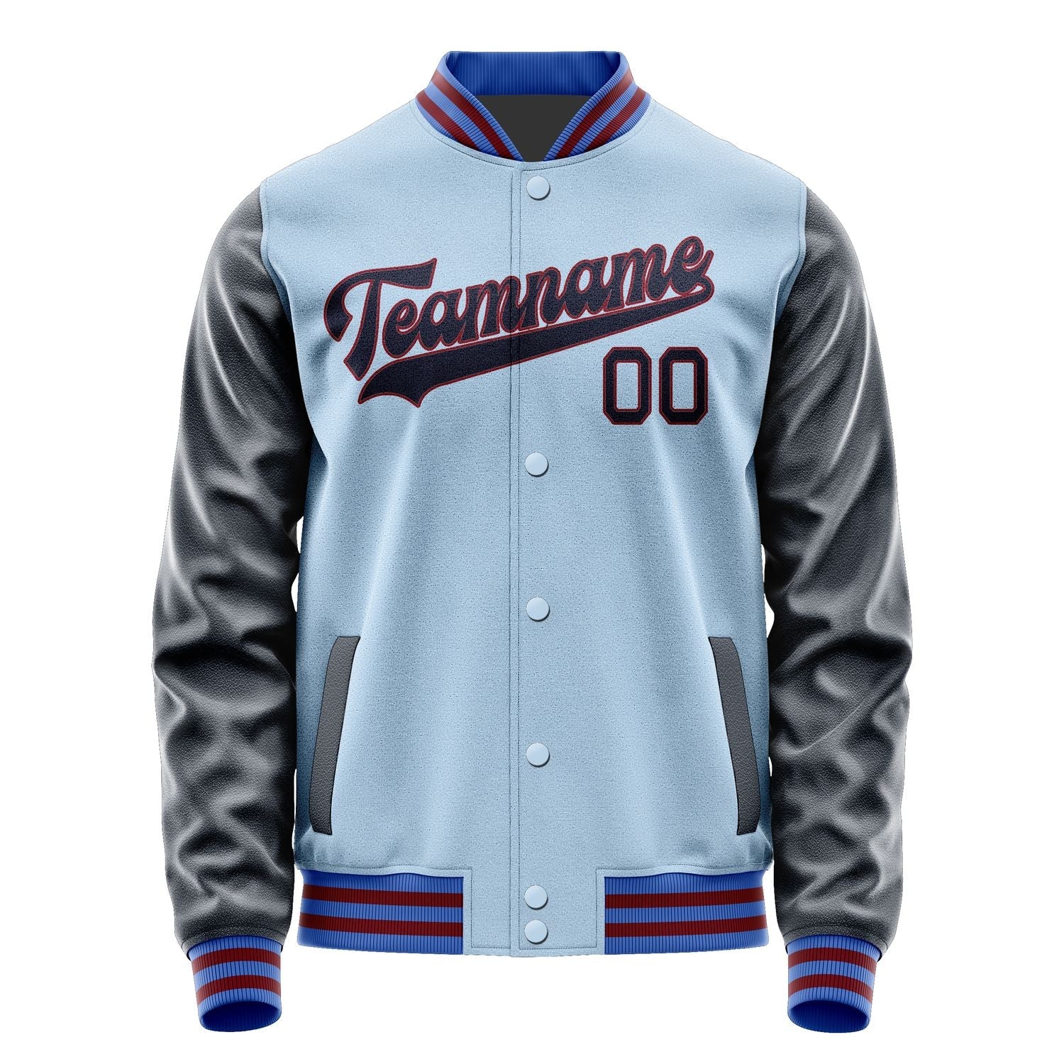 Custom Light Blue Navy Jacket JA0808110915B31511