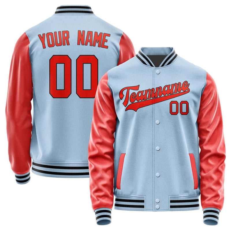 Custom Light Blue Orange Red Jacket JA0808120817B31712