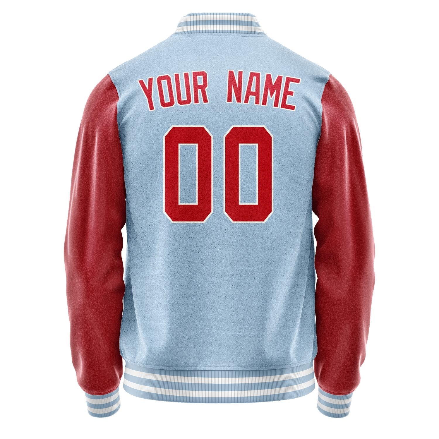 Custom Light Blue Red Jacket JA0808140818B31814