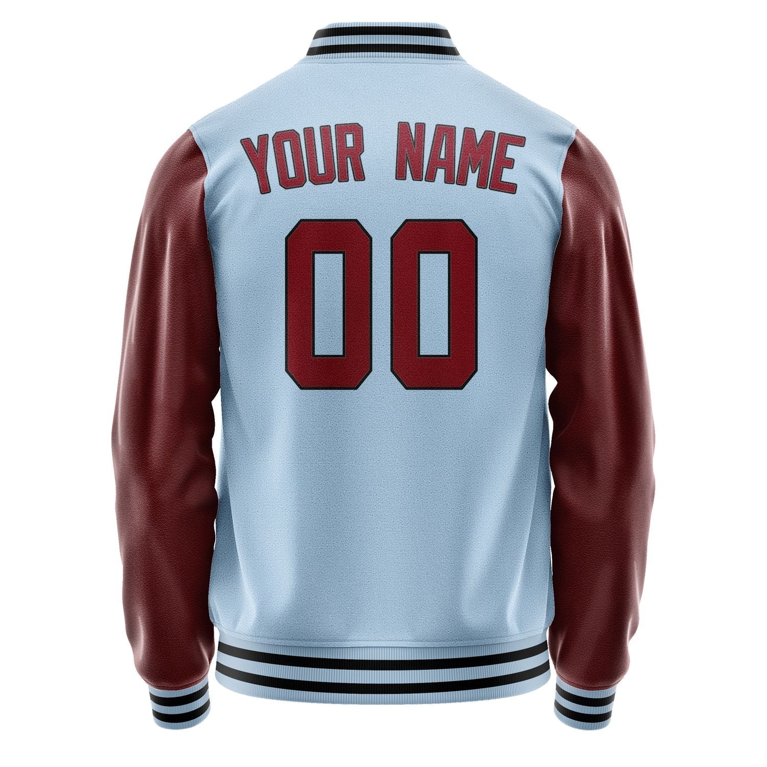 Custom Light Blue Crimson Red Jacket JA0808150817B31715