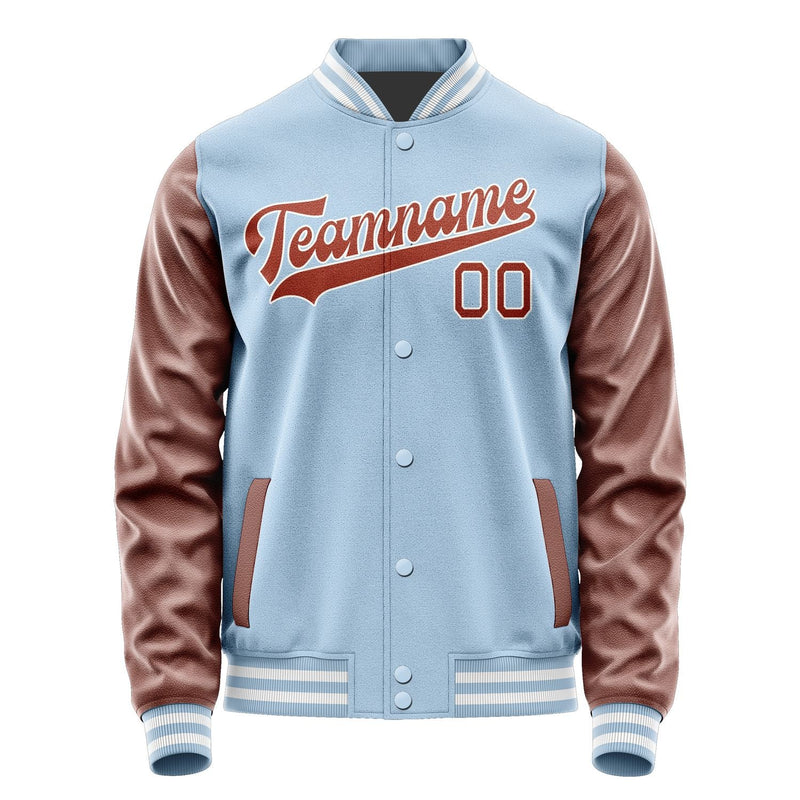 Custom Light Blue Coral Red Jacket JA0808160818B31816