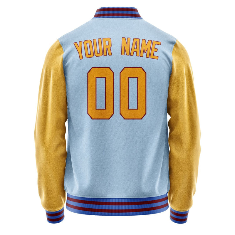 Custom Light Blue Yellow Jacket JA0808190915B31519