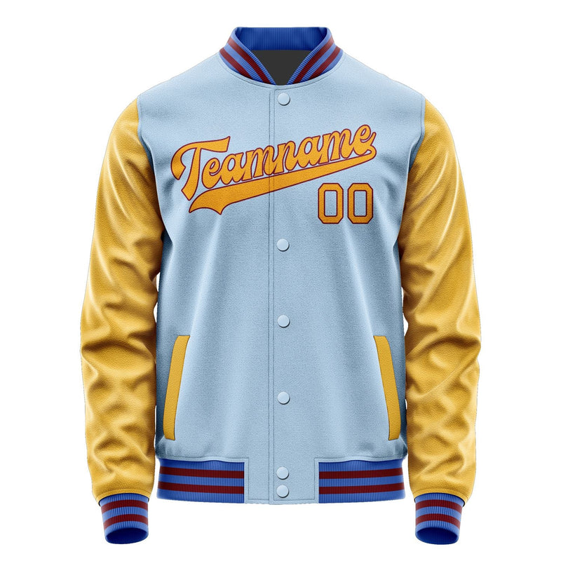 Custom Light Blue Yellow Jacket JA0808190915B31519