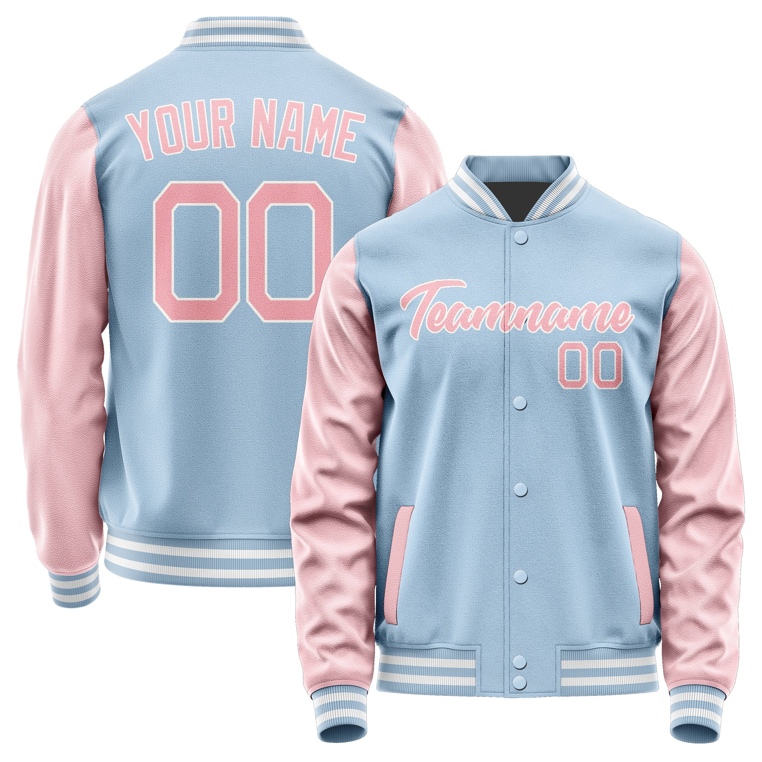 Custom Light Blue Light Pink Jacket JA0808210818B21821