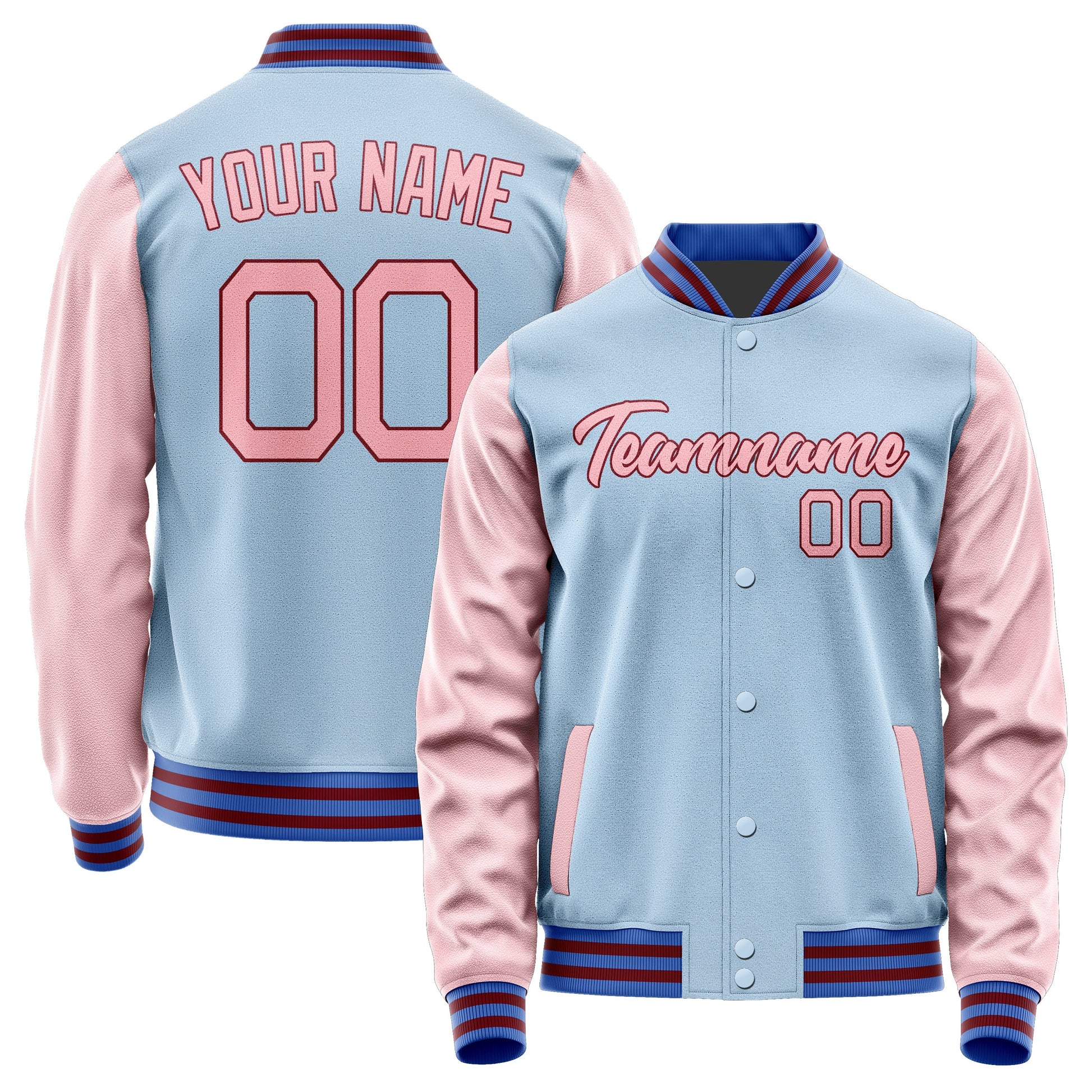 Custom Light Blue Light Pink Jacket JA0808210915B21521