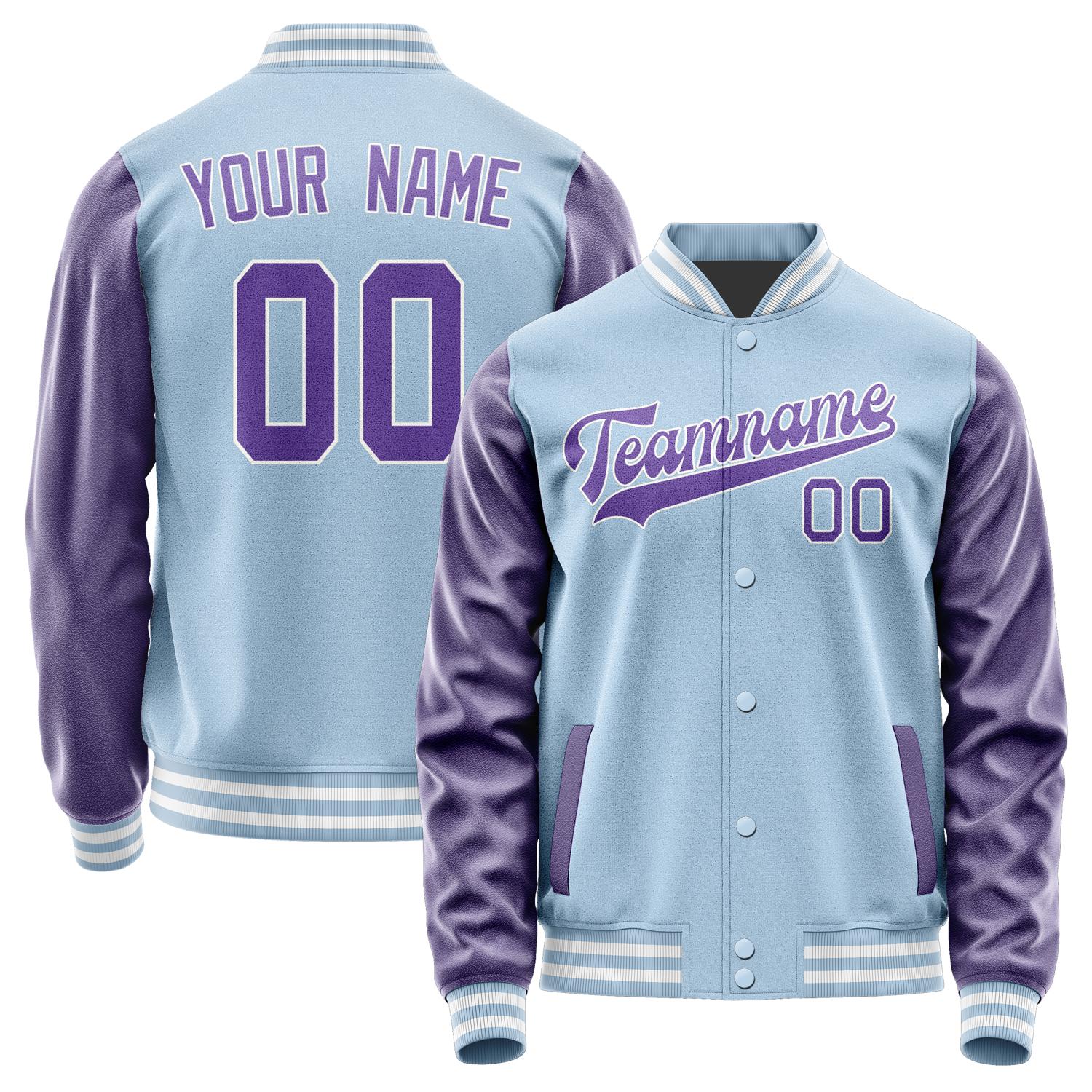 Custom Light Blue Light Purple Jacket JA0808230818B31823