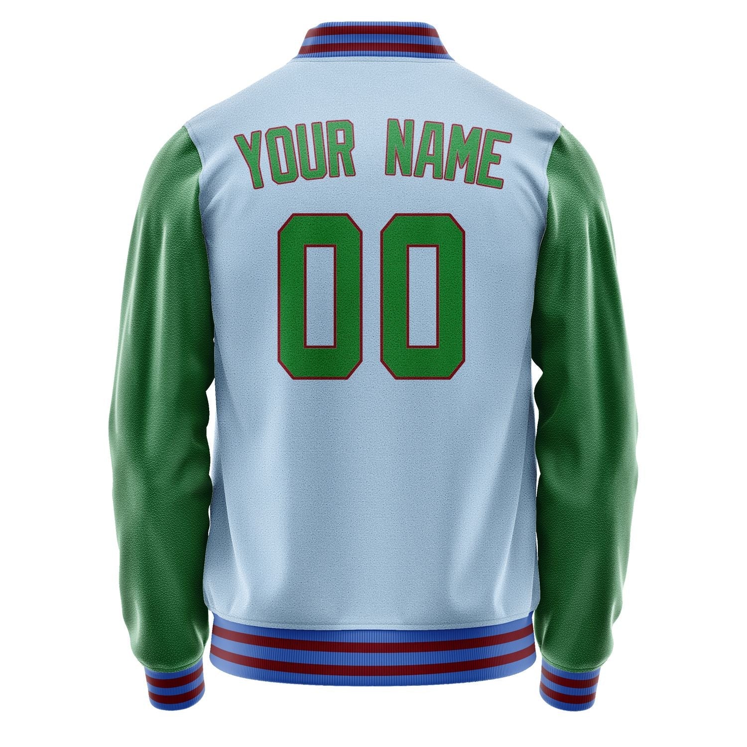 Custom Light Blue Emerald Green Jacket JA0808240915B31524