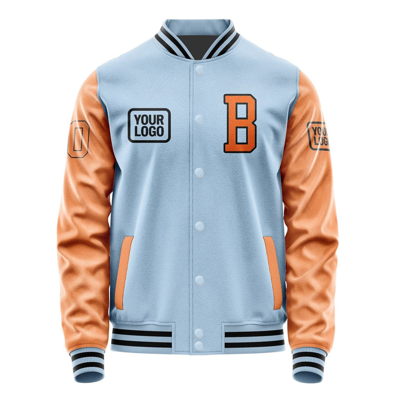 Custom Light Blue Orange Jacket JA080828081717282817