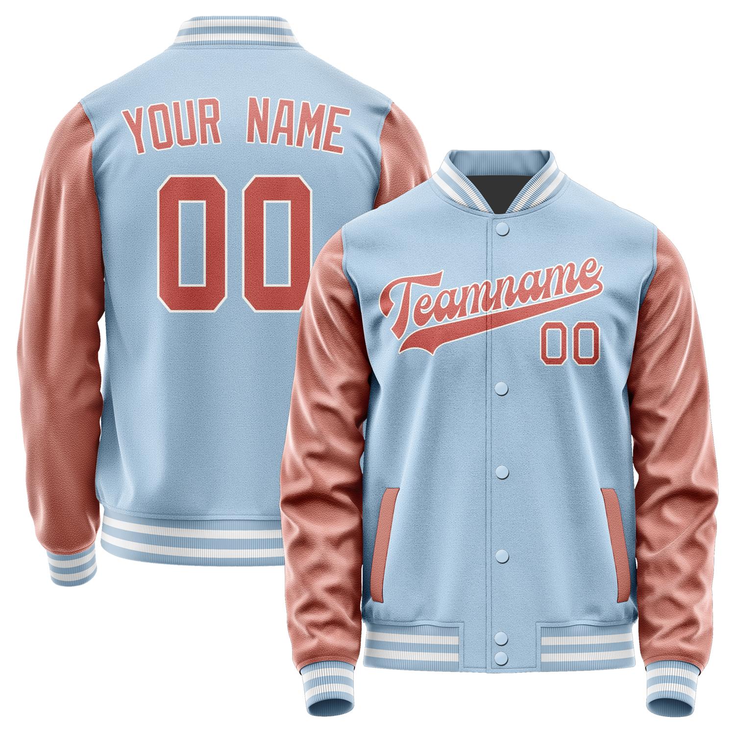 Custom Light Blue Copper Rose Jacket JA0808290818B31829