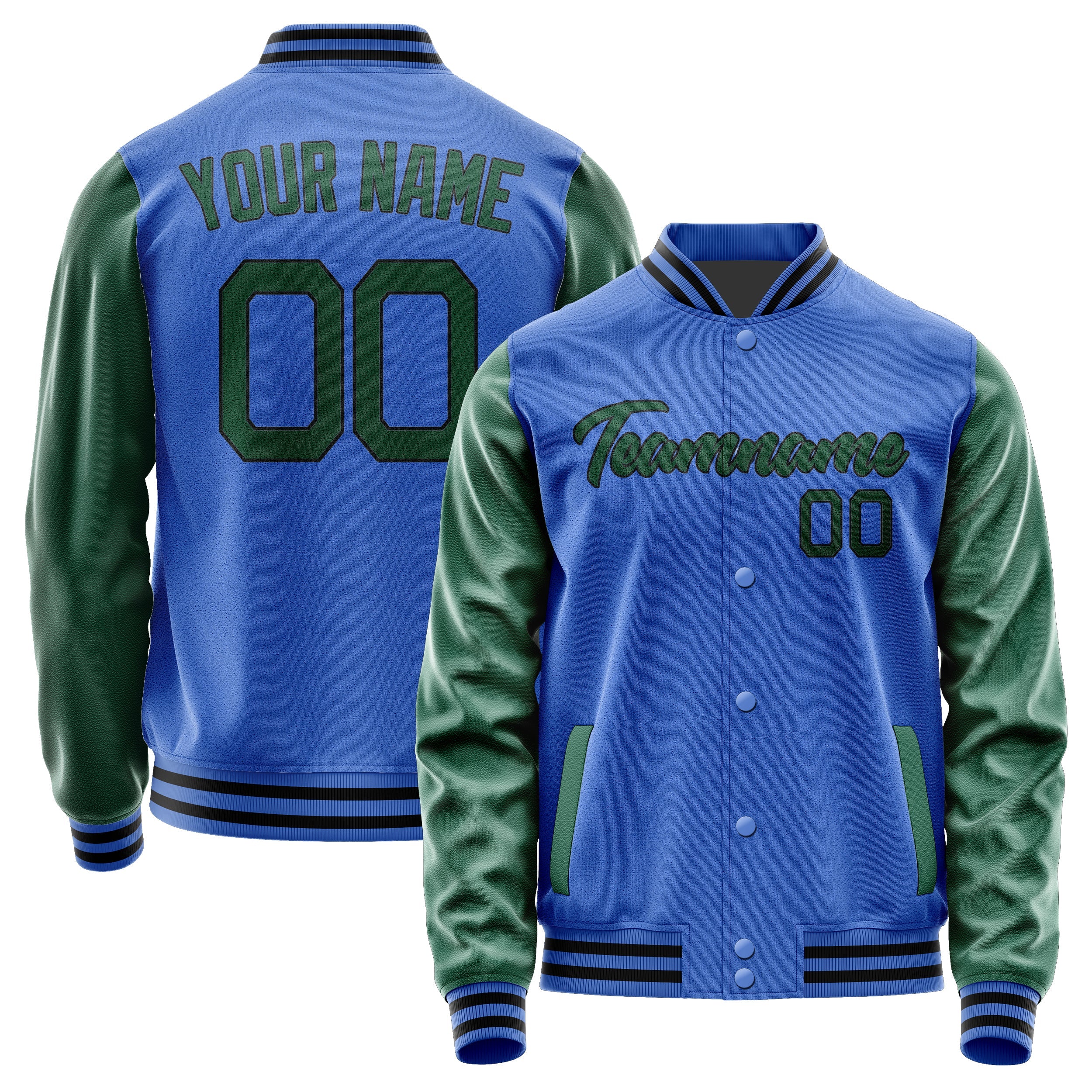 Custom Sky Blue Green Jacket JA0909050917B21705
