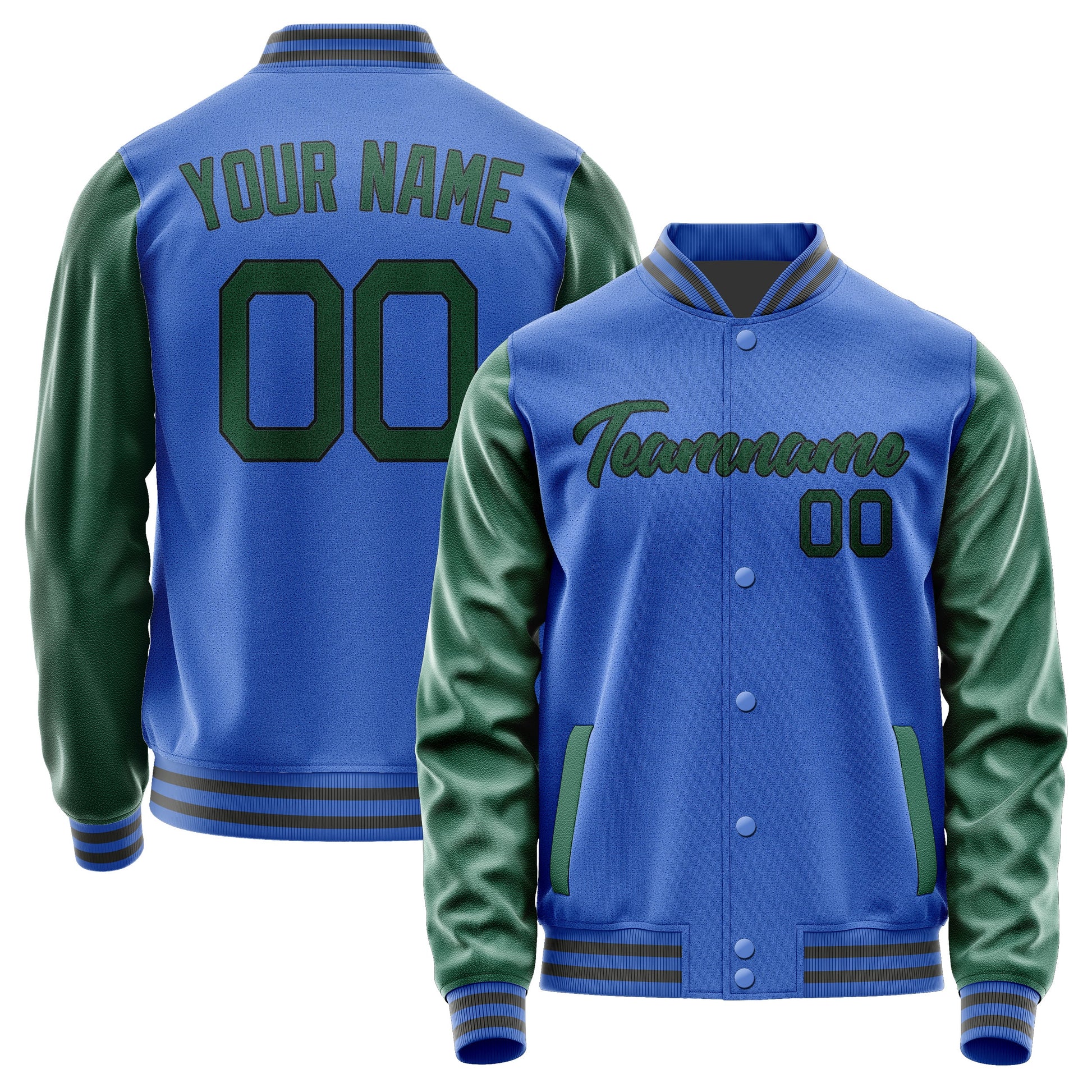 Custom Sky Blue Green Jacket JA0909050920B21705