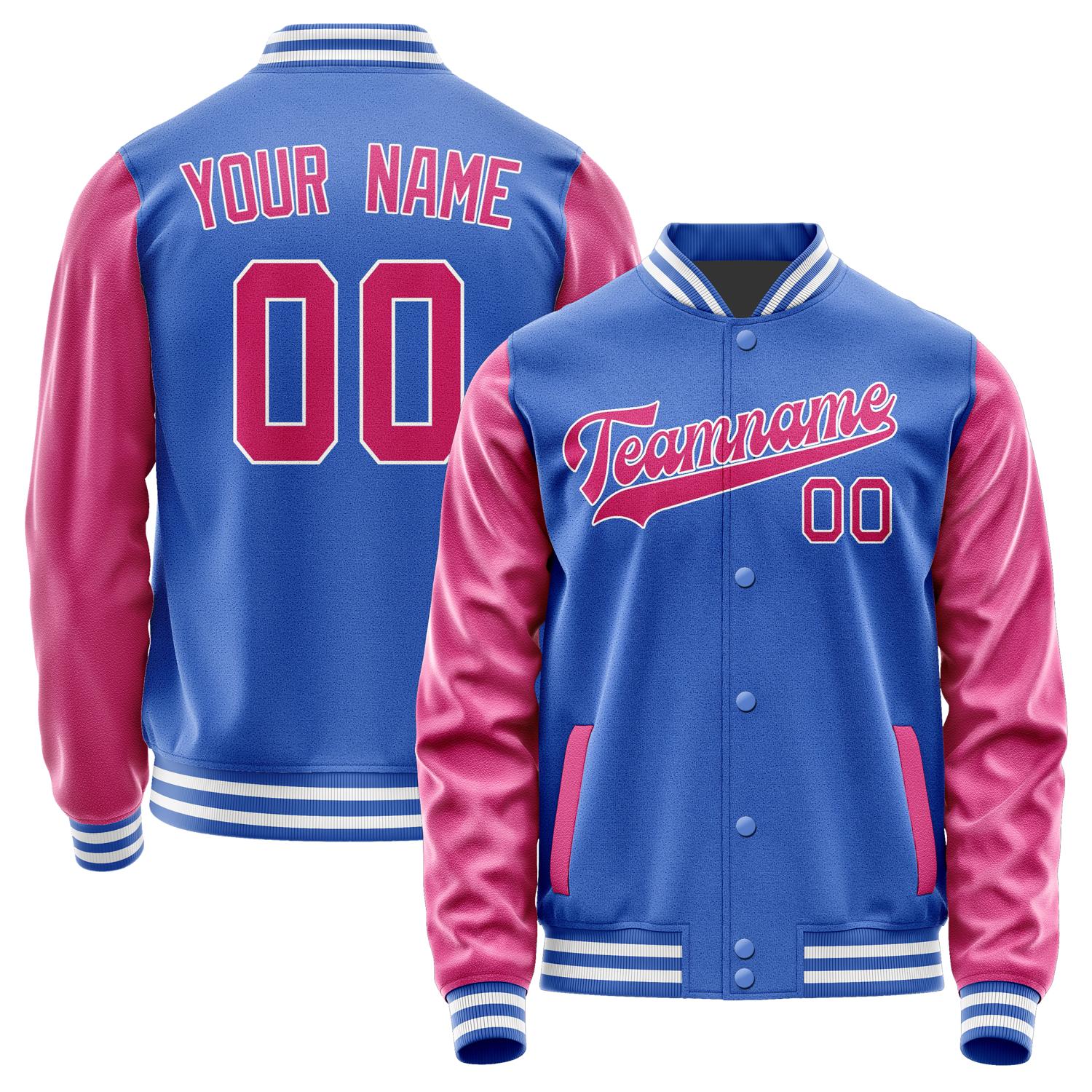 Custom Sky Blue Pink Jacket JA0909130918B31813