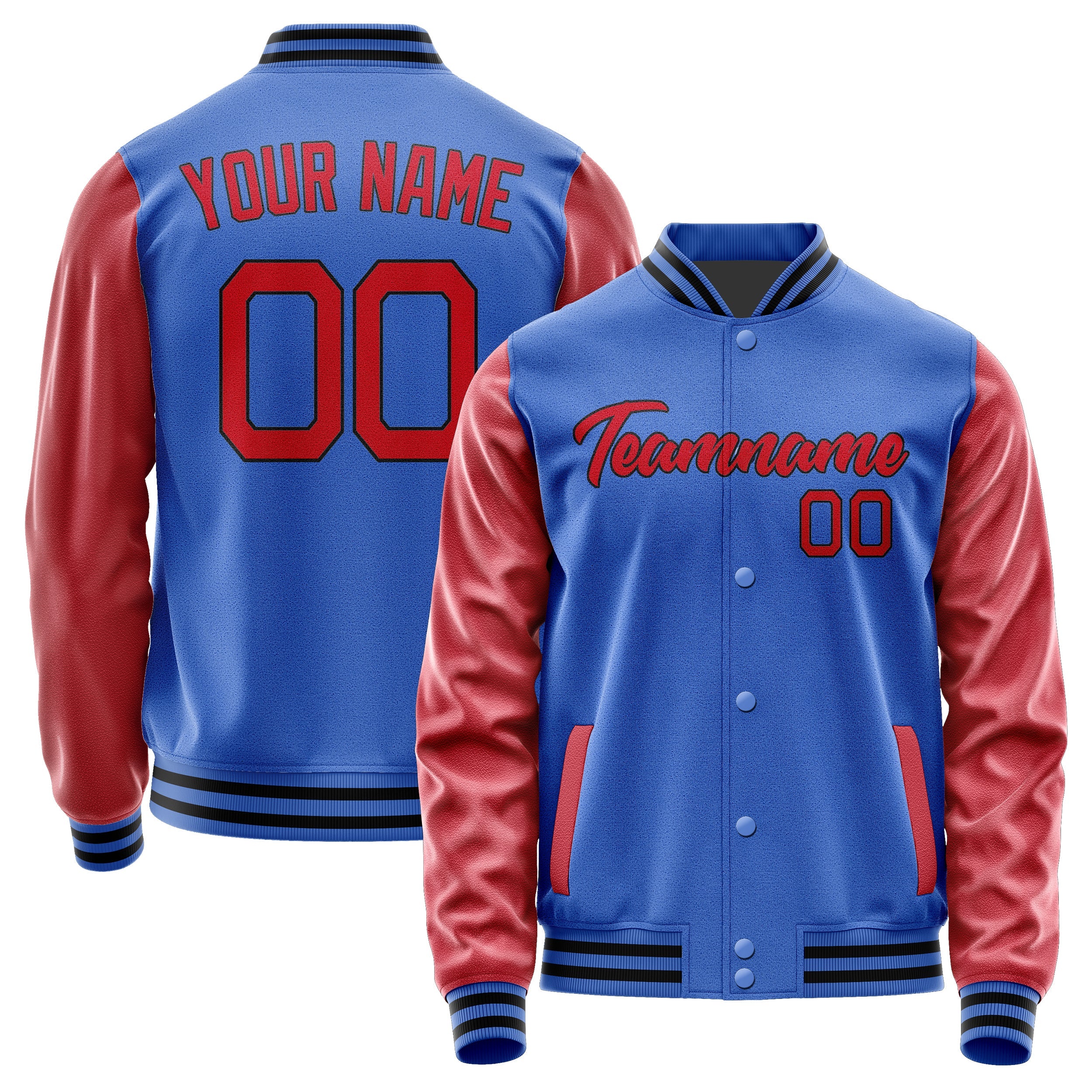 Custom Sky Blue Red Jacket JA0909140917B21714
