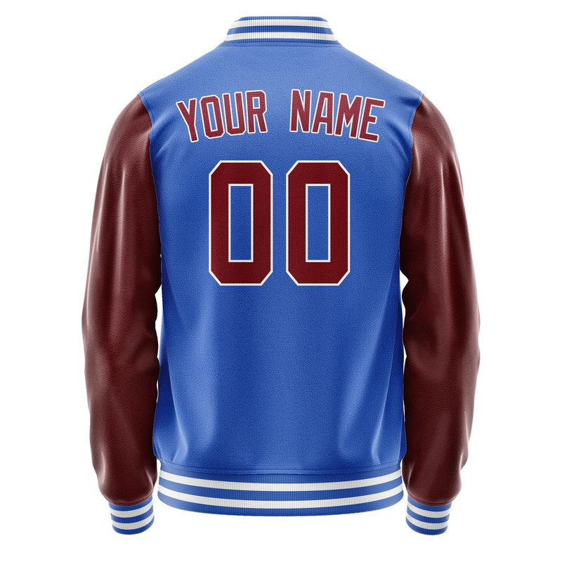 Custom Sky Blue Crimson Red Jacket JA0909150918B31815