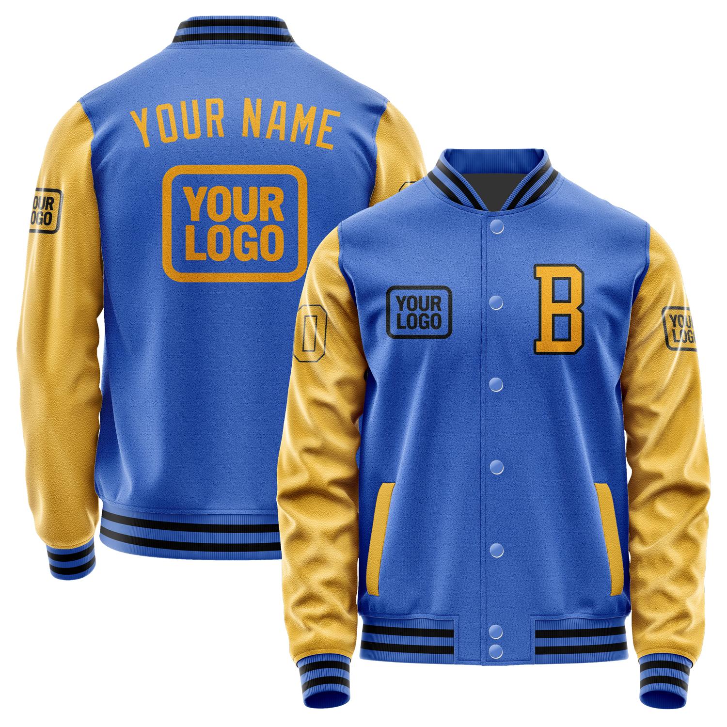 Custom Sky Blue Yellow Jacket JA090919091717191917