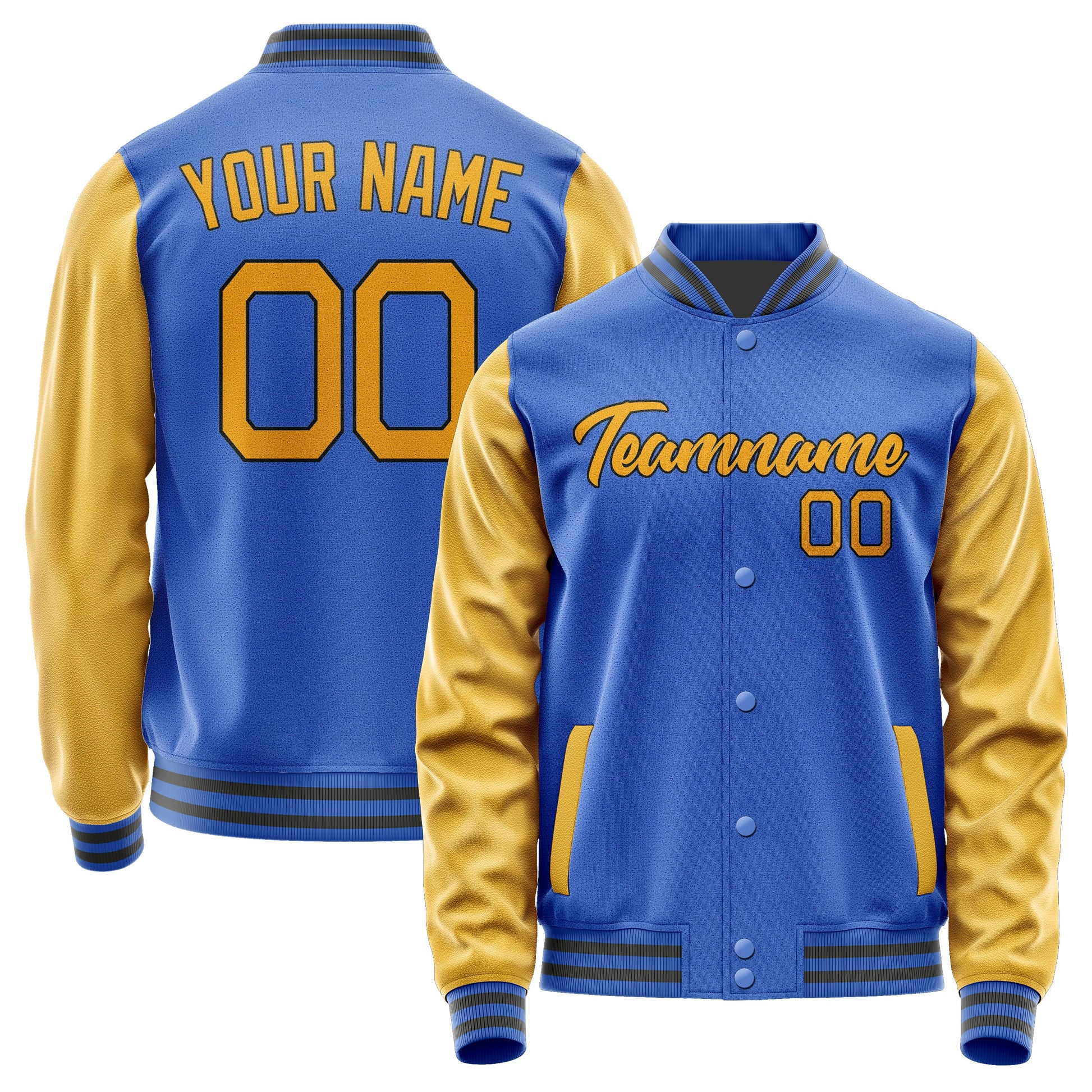 Custom Sky Blue Yellow Jacket JA0909190920B21719