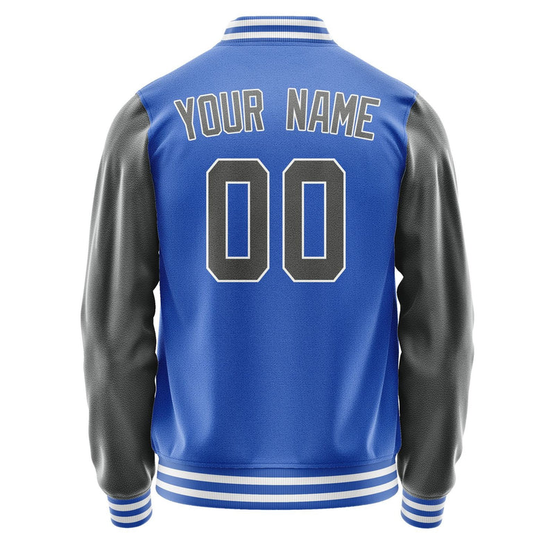 Custom Sky Blue Dark Grey Jacket JA0909200918B31820
