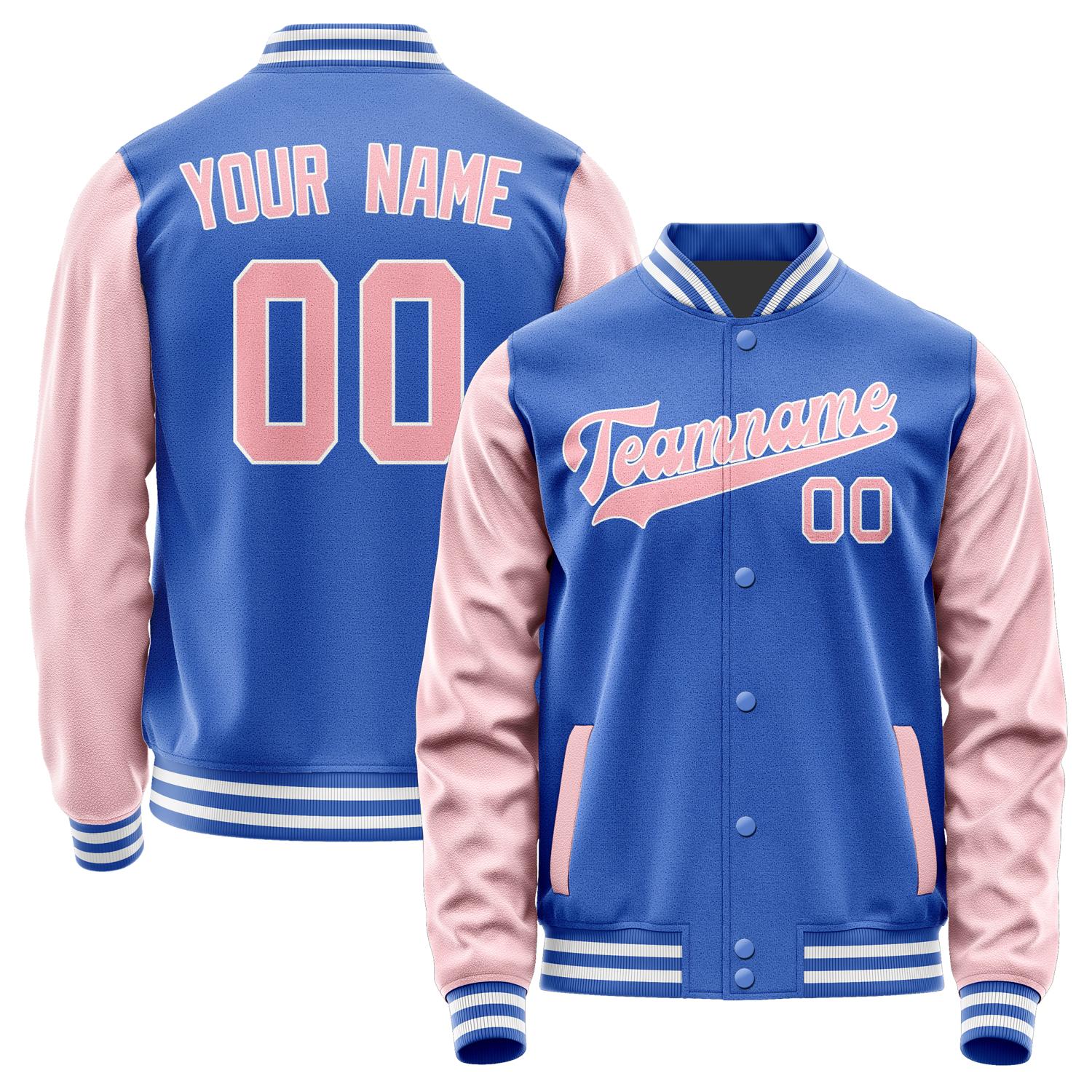 Custom Sky Blue Light Pink Jacket JA0909210918B31821