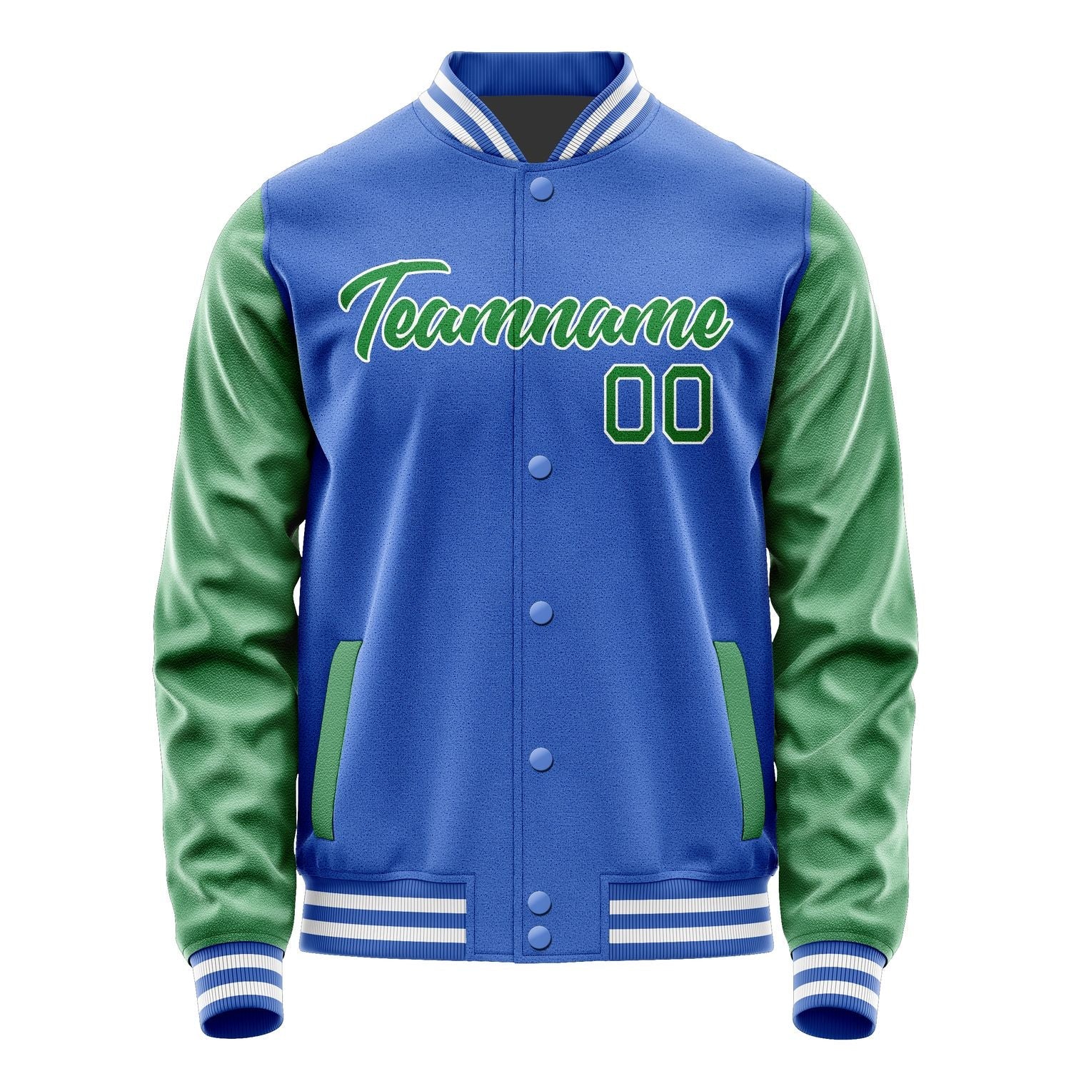 Custom Sky Blue Emerald Green Jacket JA0909240917B21724