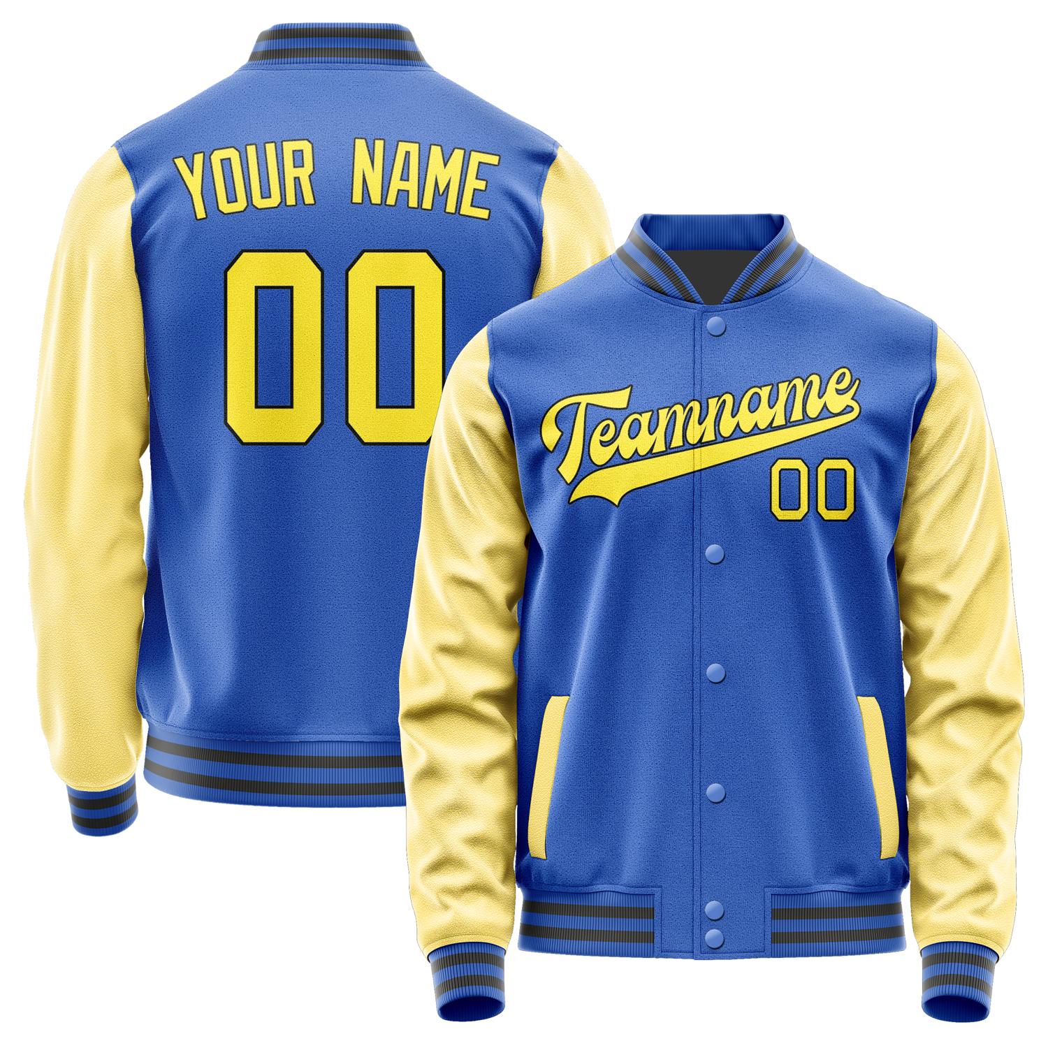 Custom Sky Blue Light Yellow Jacket JA0909260920B31726