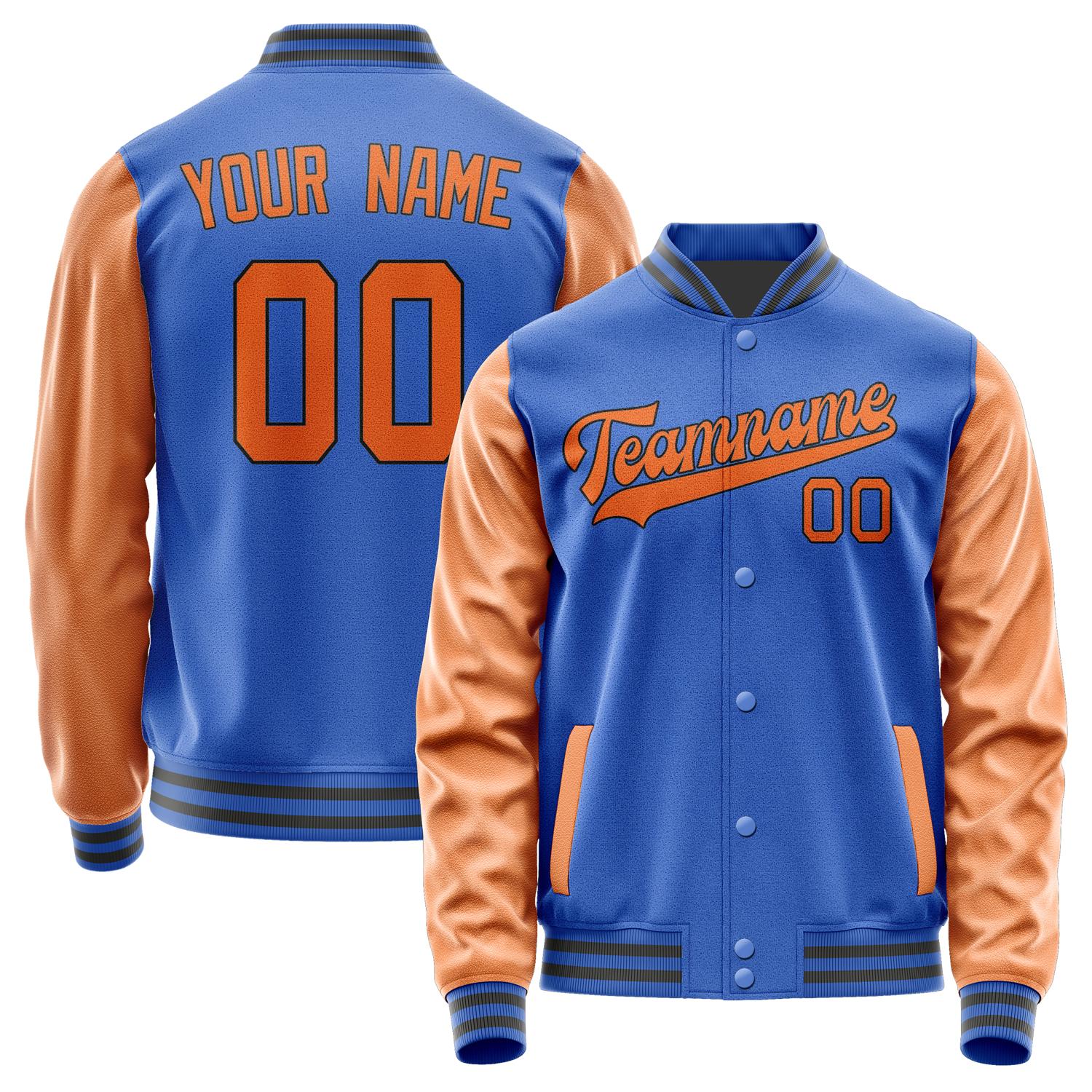 Custom Sky Blue Orange Jacket JA0909280920B31728