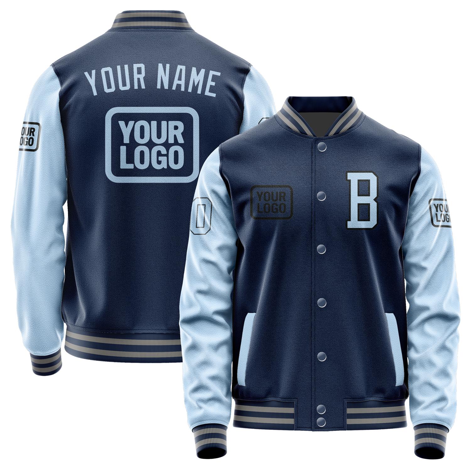 Custom Blue Light Blue Jacket JA101008100417080817